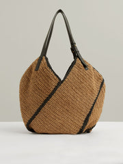 Raffia Ruffle Tote Bag Natural | Women