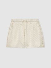 Laser Cut Drawstring Shorts White | Women