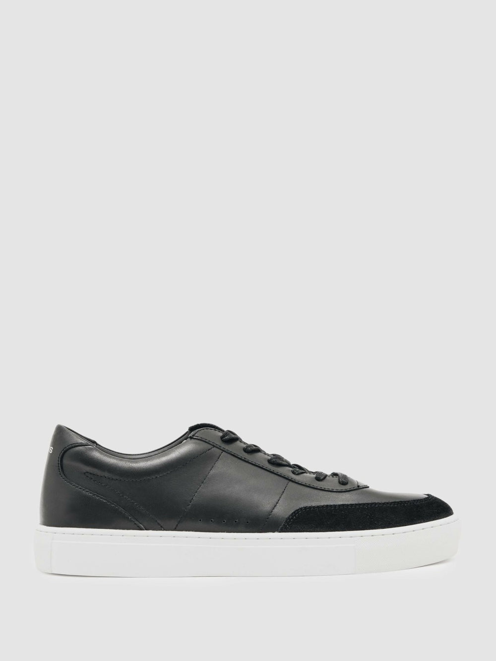 Bonded-Leather Low-Top Trainers Black | Men