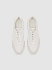 Bonded-Leather Low-Top Trainers White | Men