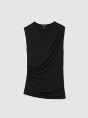 Stretch-Modal Ruched Vest Black | Women