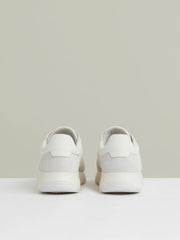 Bonded-Leather Suede Running Trainers White | Men