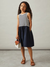 3-9 yrs Cotton Layered Sleeveless Midi Dress Navy | Children & Baby