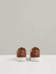 Nubuck Leather Low-Top Trainers Brickwood Red | Men