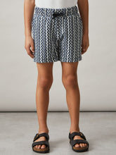 9-13 yrs Zig-Zag Knit Drawstring Shorts Blue | Children & Baby