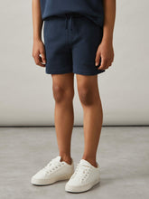 9-13 yrs Cotton Brand-Embroidered Shorts Washed Navy | Children & Baby
