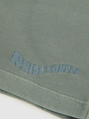 3-9 yrs Cotton Brand-Embroidered Shorts Washed Sage | Children & Baby