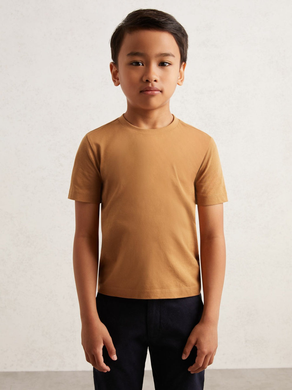 9-13 yrs Crew Neck T-Shirt Tan Brown | Children & Baby