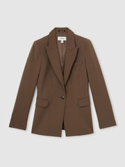 Petite Tailored Single Breasted Suit Blazer Mink Neutral | Women