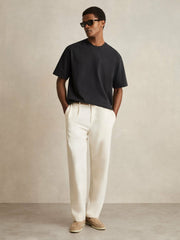 Cotton Garment-Dyed Oversize T-Shirt Washed Black | Men