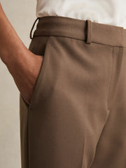 Petite Slim Fit Suit Trousers Mink Neutral | Women