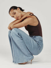 Petite Patch-Pocket Flared Jeans Light Blue | Women