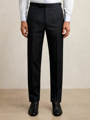 Wool Check Slim-Fit Suit Trousers Navy | Men