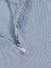 3-9 yrs Merino Wool Half-Zip Funnel Neck Jumper Soft Blue Melange | Children & Baby