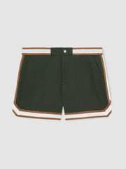 | Ché Stripe-Trim Swim Shorts Pine Green | Men