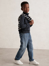 9-13 yrs Merino Wool Half-Zip Funnel Neck Jumper Midnight Navy | Children & Baby