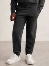 9-13 yrs Merino Wool Cuffed Joggers Derby Grey Melange | Children & Baby