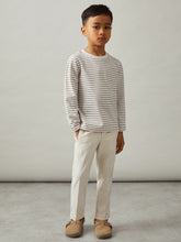 4-9 yrs Stretch-Cotton Stripe T-Shirt Off White/Camel | Children & Baby