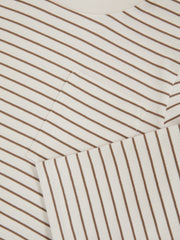 4-9 yrs Stretch-Cotton Stripe T-Shirt Off White/Camel | Children & Baby