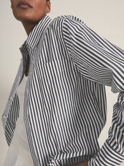 | Les 100 Ciels Stripe Shirt White/Navy | Women