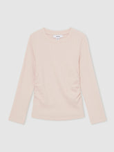 13-14 yrs Cotton Ruched Long-Sleeve T-Shirt with Stretch Pale Pink | Children & Baby