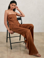 Good American Satin Wide-Leg Trousers Copper | Women