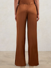 Good American Satin Wide-Leg Trousers Copper | Women