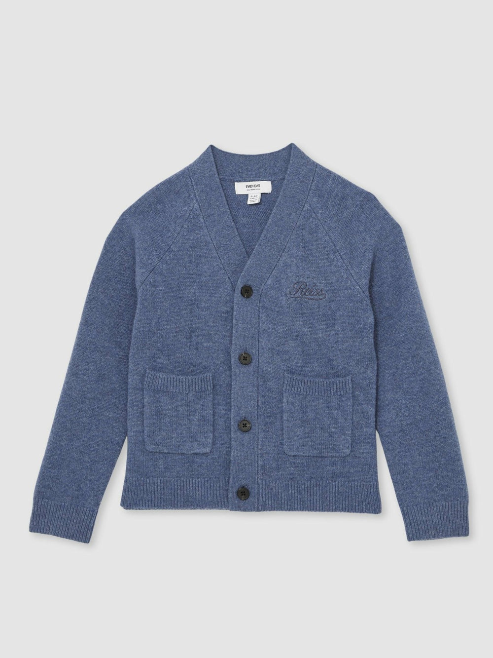 13-14 yrs Wool Embroidered-Logo Cardigan Dark Airforce Blue | Children & Baby