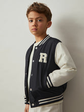9-13 yrs Colour-Block Varsity Bomber Jacket Navy/ Off White | Children & Baby