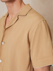 | Ché Stripe-Cuff Shirt Camel | Men