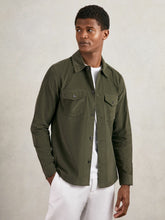 Cotton Corduroy Twin-Pocket Overshirt Khaki Green | Men