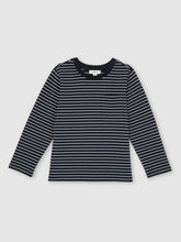 13-14 yrs Stretch-Cotton Stripe T-Shirt Navy/White | Children & Baby