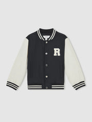 13-14 yrs Colour-Block Varsity Bomber Jacket Navy/ Off White | Children & Baby