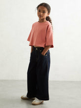 9-13 yrs Cotton Oversized Cropped T-Shirt Rose | Children & Baby