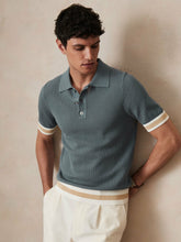 | Ché Cotton Knit Polo Shirt Airforce Blue | Men