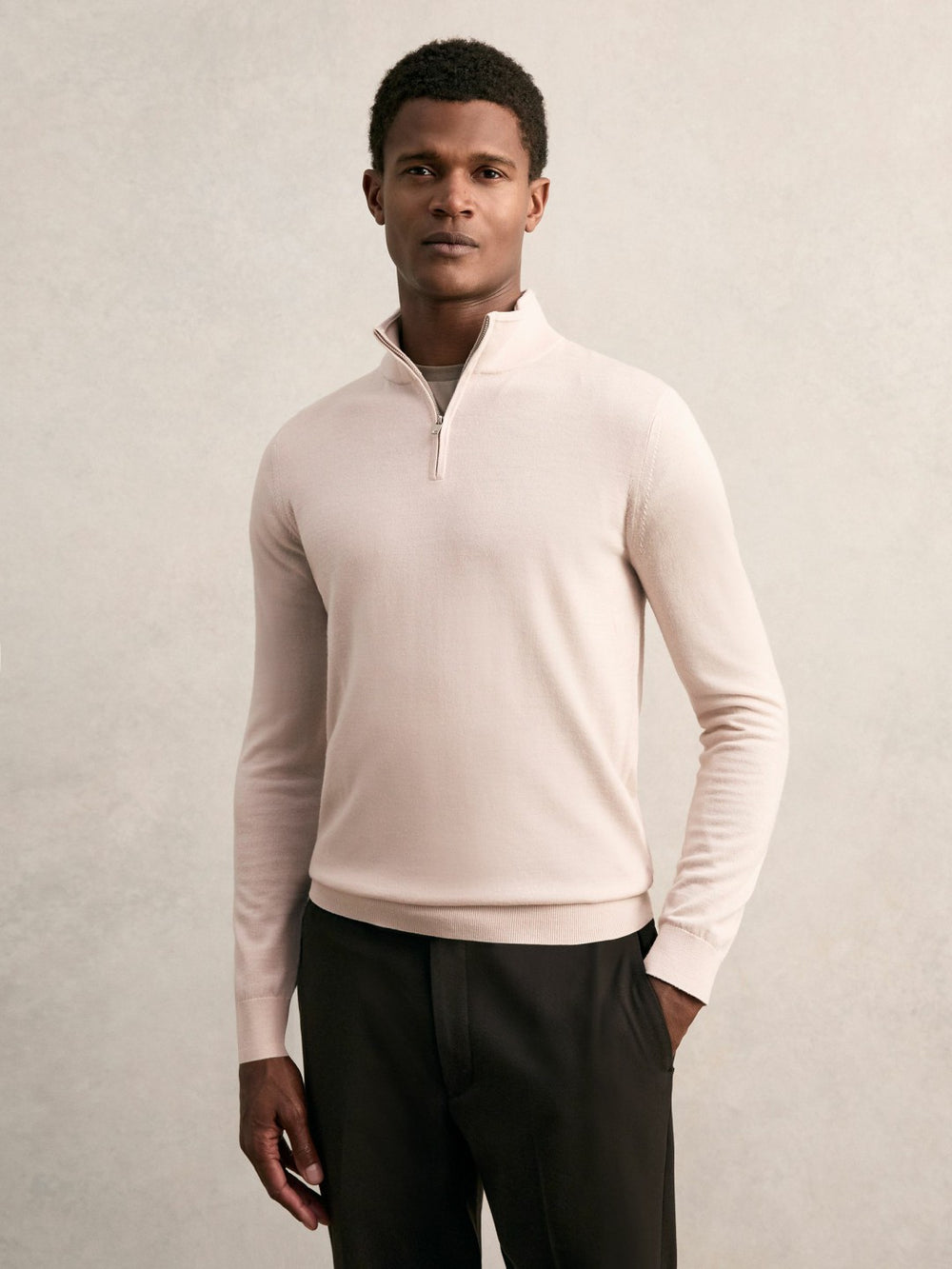 Merino Wool Half-Zip Jumper | Men