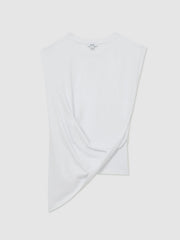 Cotton Drape T-Shirt White | Women