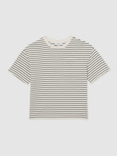 13-14 yrs Cotton-Blend Stripe T-Shirt White/Navy | Children & Baby
