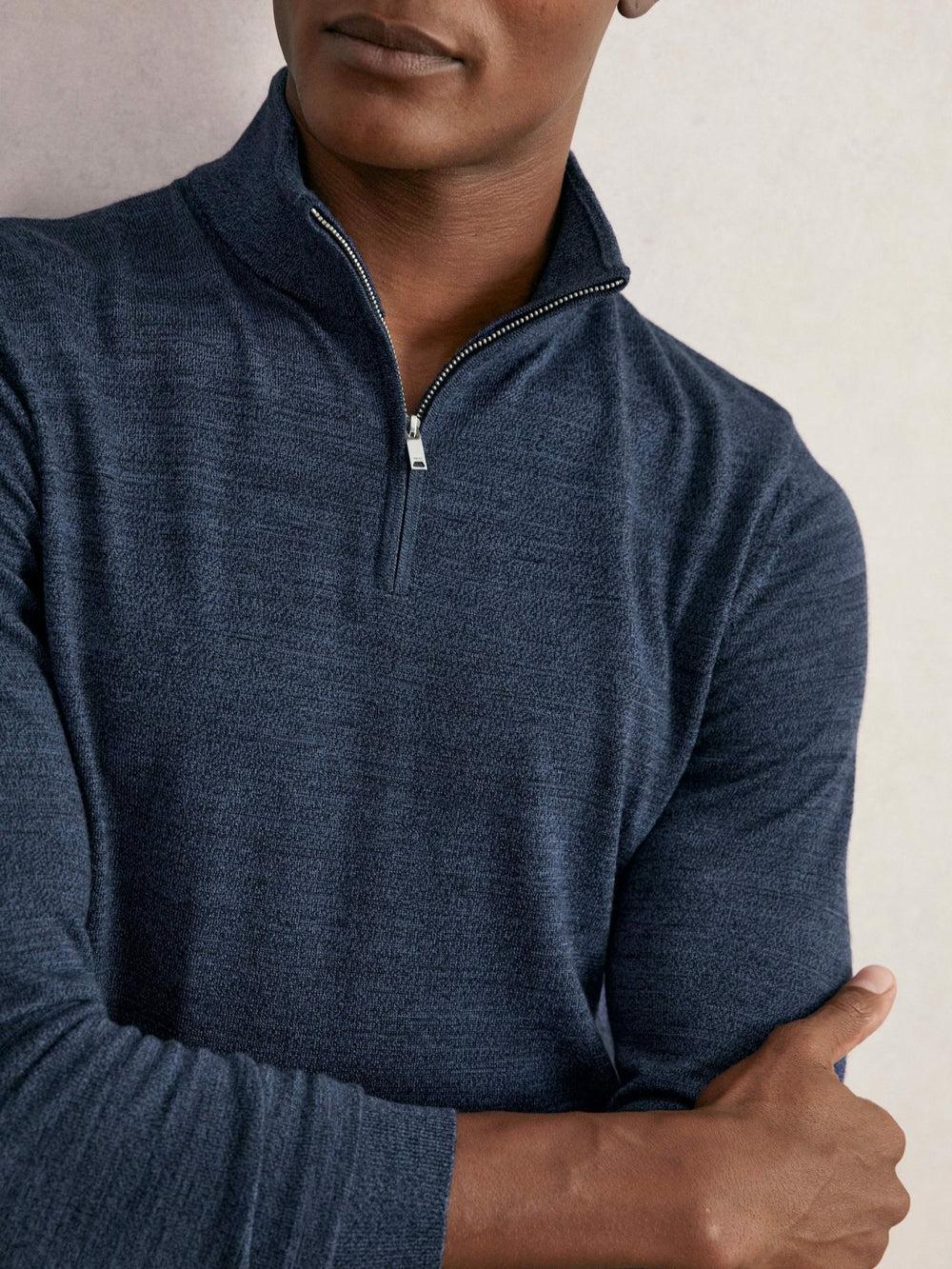 Merino Wool Half-Zip Jumper | Men