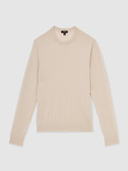 Merino-Wool Crew-Neck Jumper Beige | Men