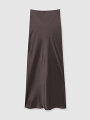Silk Slip Maxi Skirt Mauve | Women