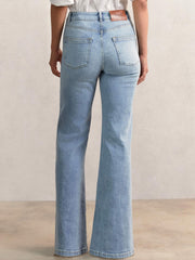 Petite Mid-Rise Flared Jeans Light Blue | Women