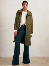 Removable-Hood Parka Rain Coat Khaki | Women