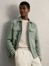 Woven Check Twin Pocket Overshirt Green Multi | Men