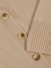 4-9 yrs Wool-Blend Fitted Cardigan With Cashmere Neutral | Children & Baby