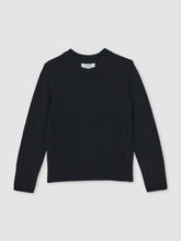 13-14 yrs Wool-Blend Open-Stitch Jumper with Cashmere Navy | Children & Baby