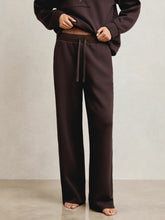 Wide-Leg Interlock Drawstring Joggers Plum | Women