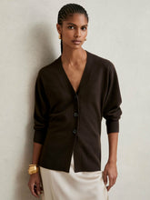 Wool-Blend Fitted Cardigan With Cashmere Chocolate | Women
