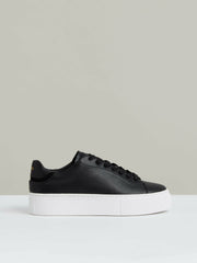 Leather Low-Top Trainers Black | Women