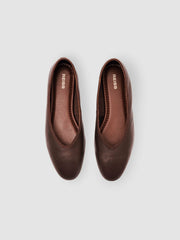 Nappa Leather Ballet Flats Brown | Women
